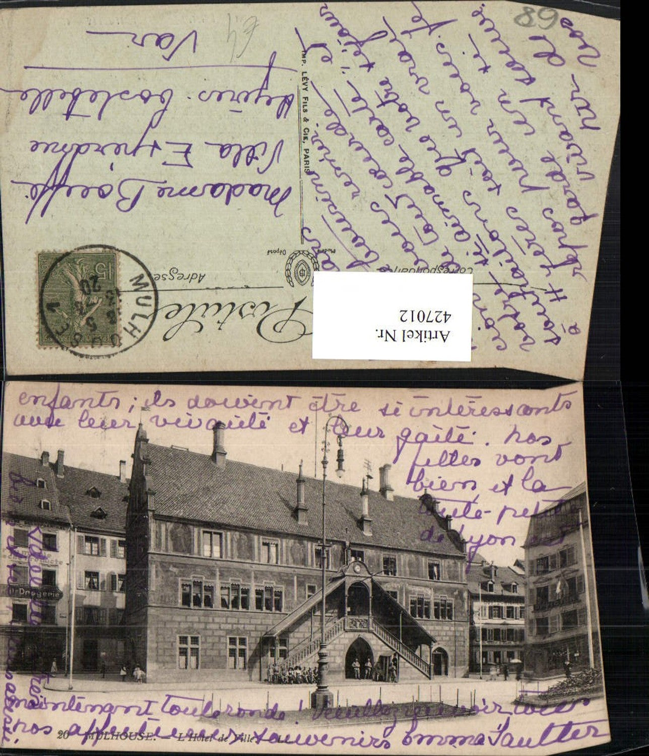427012,Elsass Haut-Rhin Mulhouse L'Hotel de Ville Rathaus