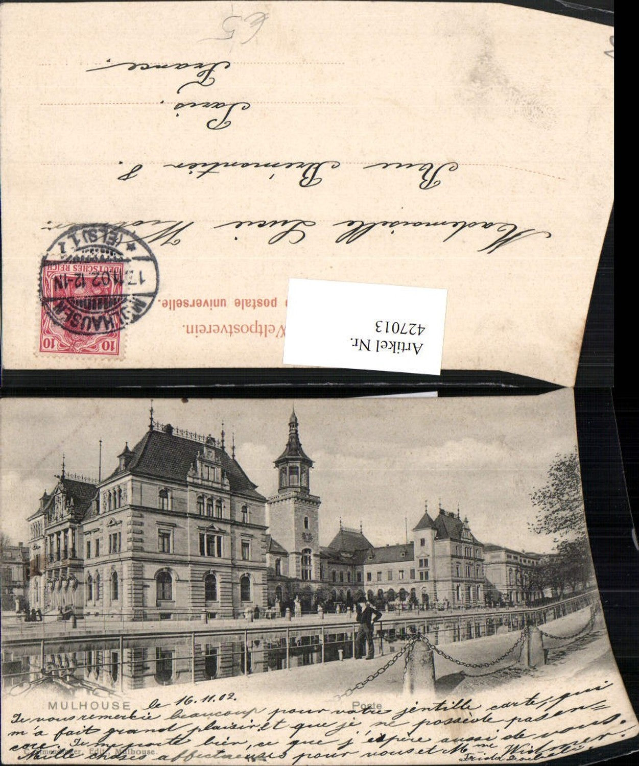 427013, Alsace Haut-Rhin Mulhouse Post Office Post Office Building