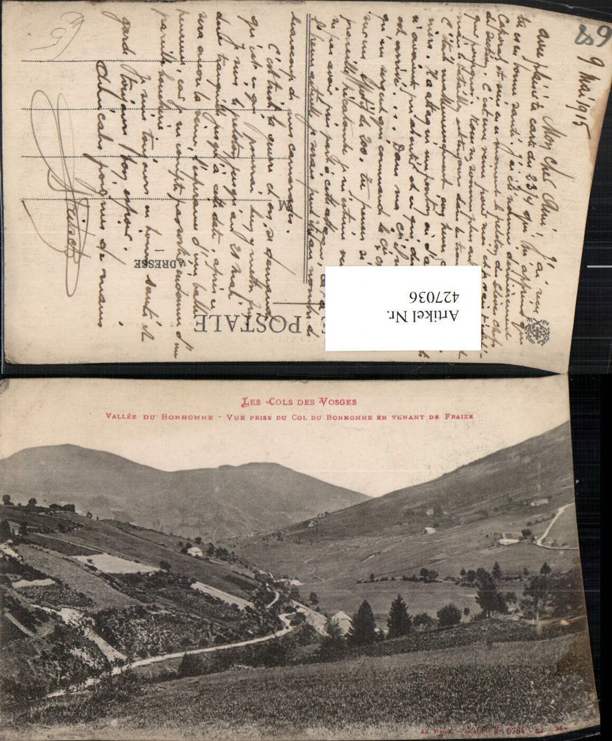 427036,Elsass Haut-Rhin Vallee du Bonhomme vue prise du Col du Bonhomme Landschaft