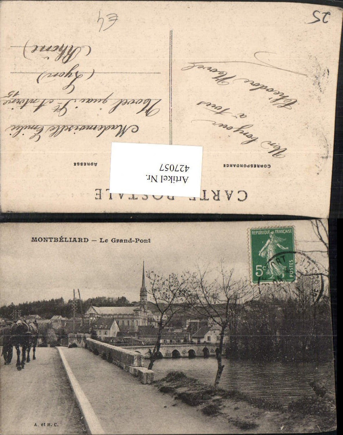 427057,Franche-Comte Doubs Montbeliard Le Grand Pont Teilansicht Brücke