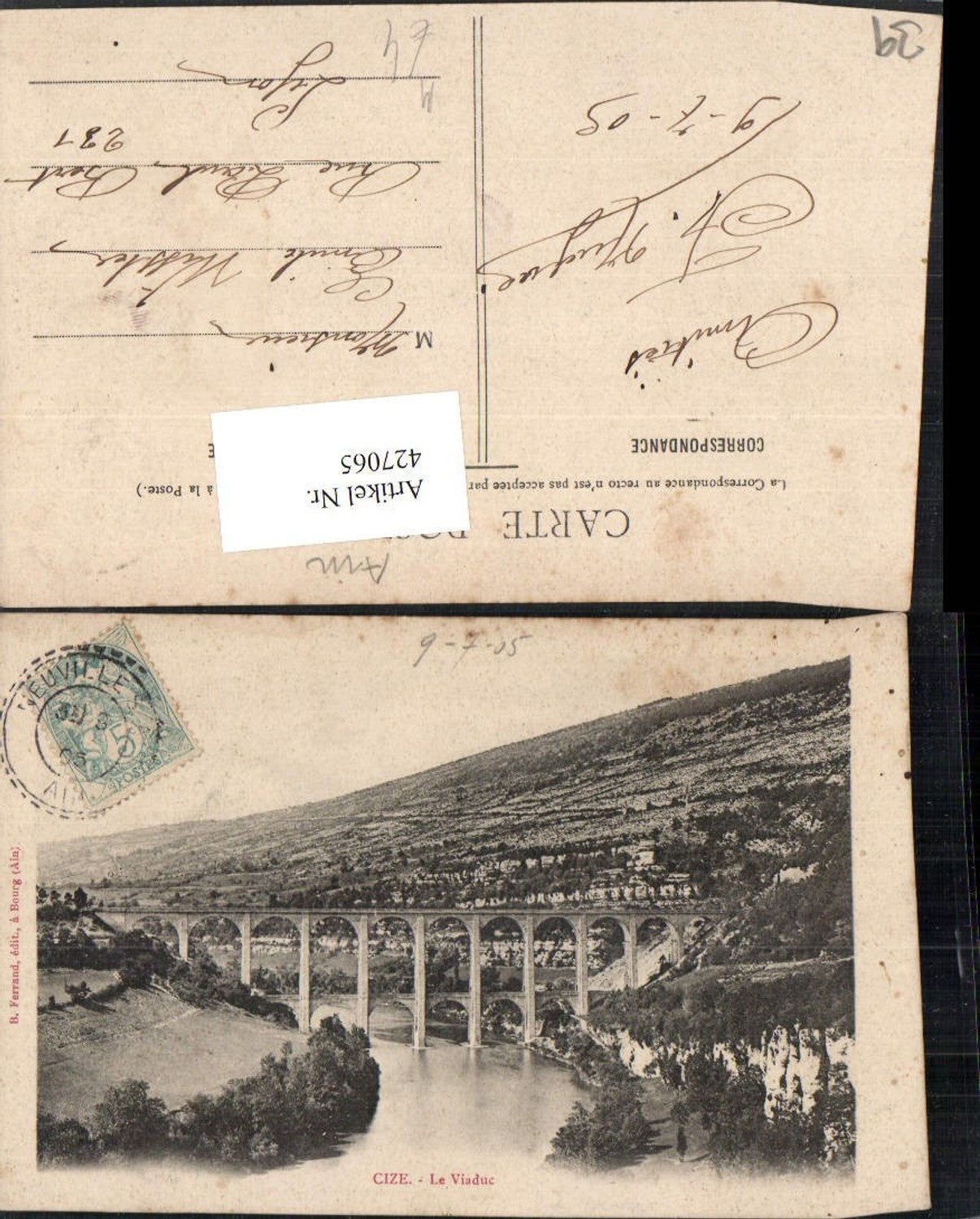 427065,Franche-Comte Jura Cize Le Viaduc Viadukt Brücke