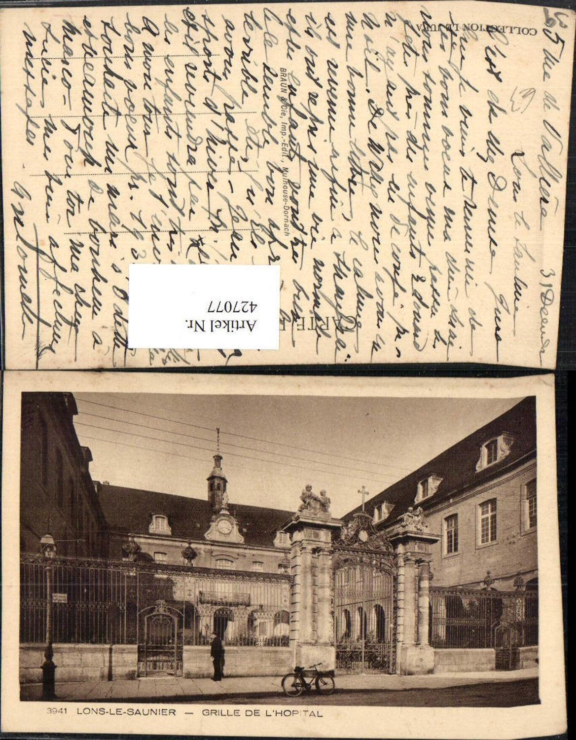 427077,Franche-Comte Jura Lons-le-Saunier Grille de l'Hopital Krankenhaus Tor