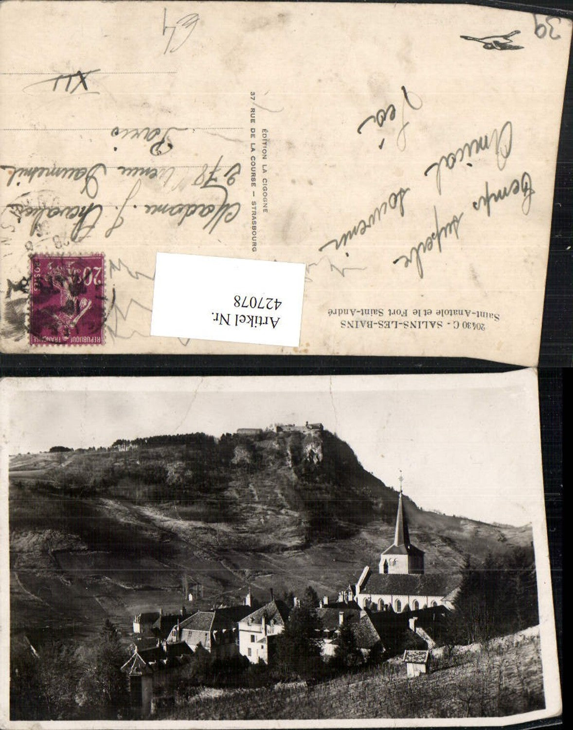 427078,Franche-Comte Jura Salins-les-Bains Saint-Anatole et le Fort Saint-Andre Totale