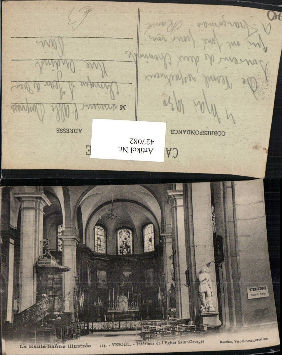 427082,Franche-Comte Haute-Saone Vesoul Interieur de l'Eglise Saint-Georges Kirche