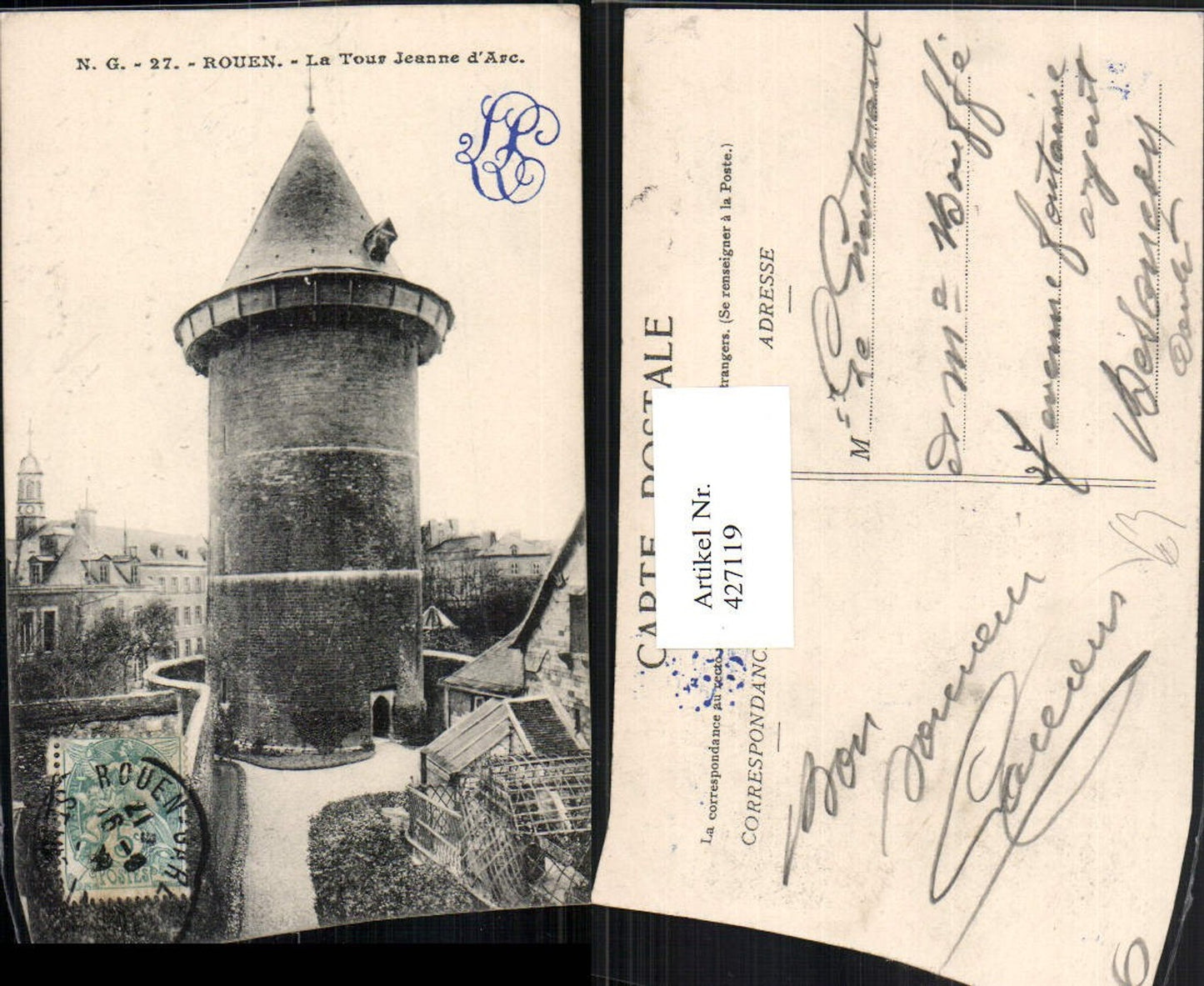 427119,Haute-Normandie Seine-Maritime Rouen La Tour Jeanne d'Arc Turm