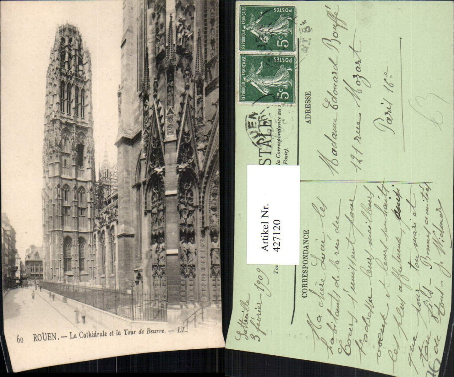 427120,Haute-Normandie Seine-Maritime Rouen La Cathedrale et la Tour de Beurre Kirche