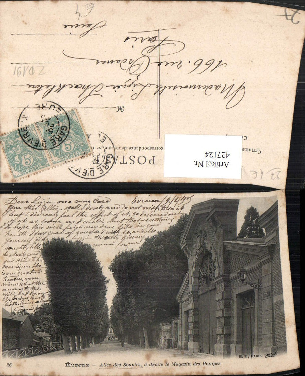 427124,Haute-Normandie Eure Evreux Allee des Soupirs a droite le Magasin des Pompes
