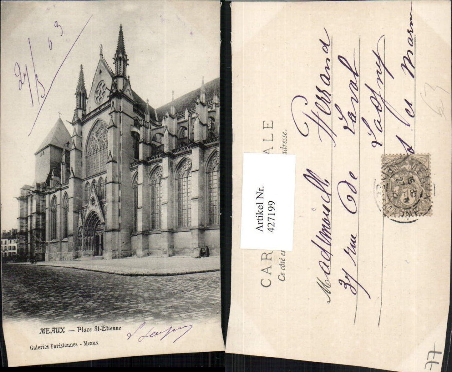427199,Ile-de-France Seine-et-Marne Meaux Place St-Etienne Kirche