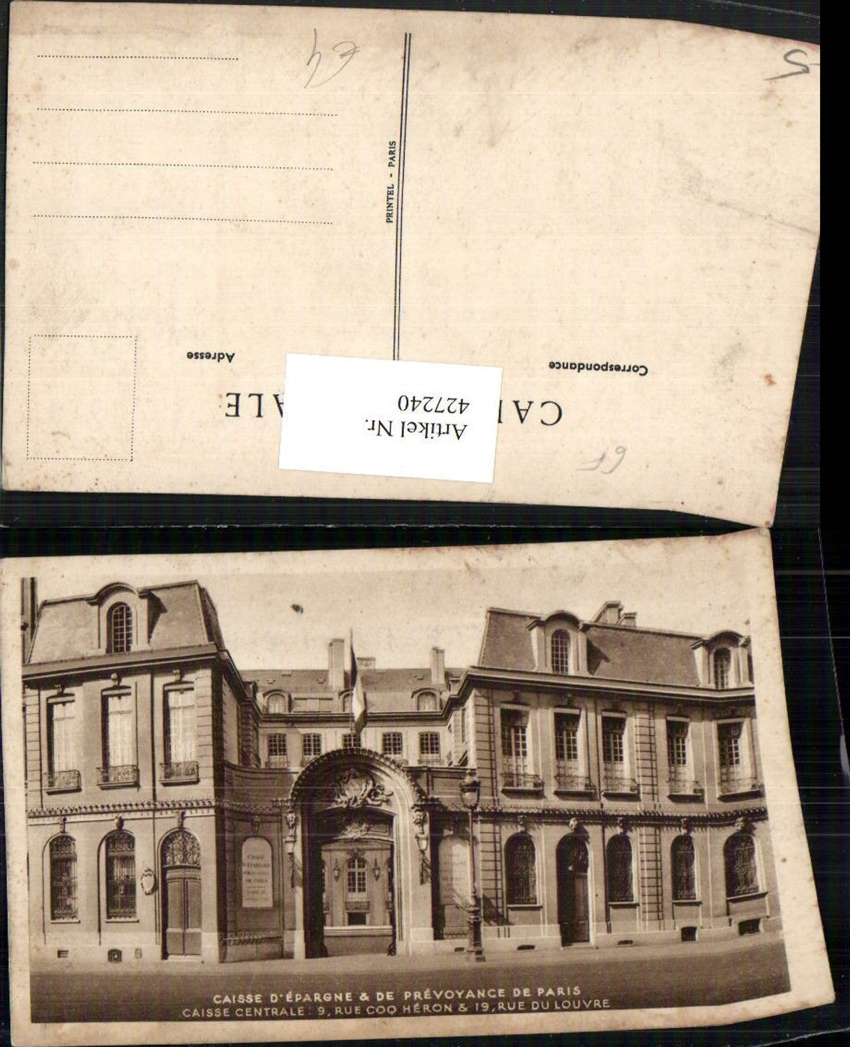 427240,Ile-de-France Paris Caisse d'Epargne Prevoyance de Paris Gebäude
