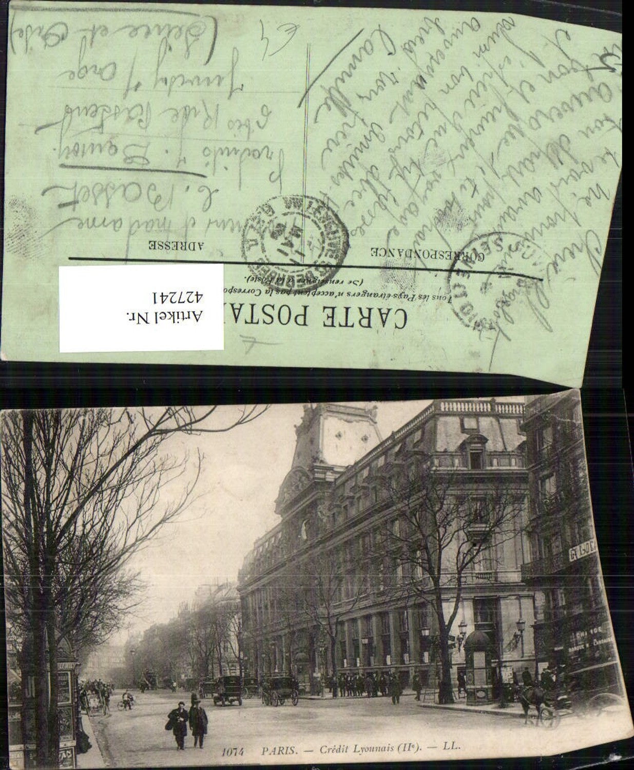 427241,Ile-de-France Paris Credit Lyonnais Straßenansicht Gebäude