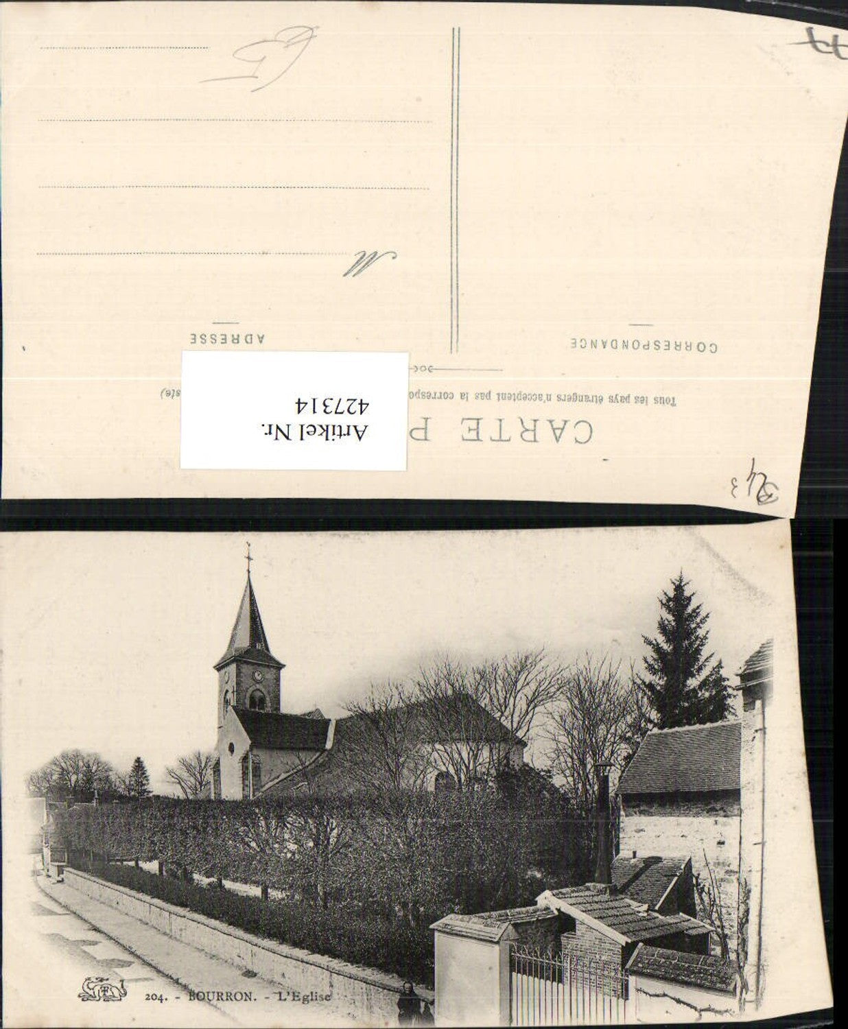 427314,Ile-de-France Seine-et-Marne Bourron L'Eglise Kirche