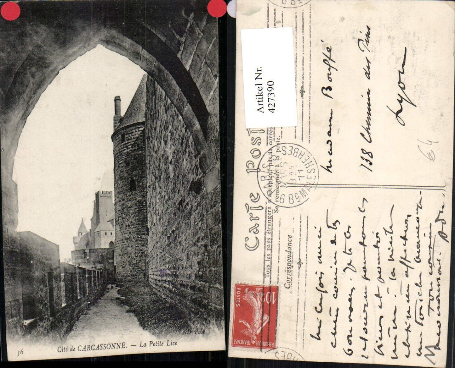 427390,Languedoc-Roussillon Aude Cite de Carcassonne La Petite Lice Stadtmauer