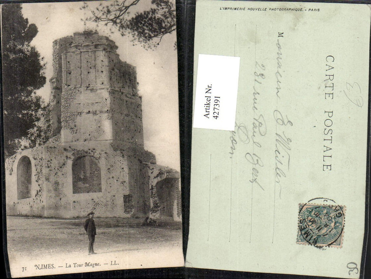 427391,Languedoc-Roussillon Gard Nimes La Tour Magne Turm