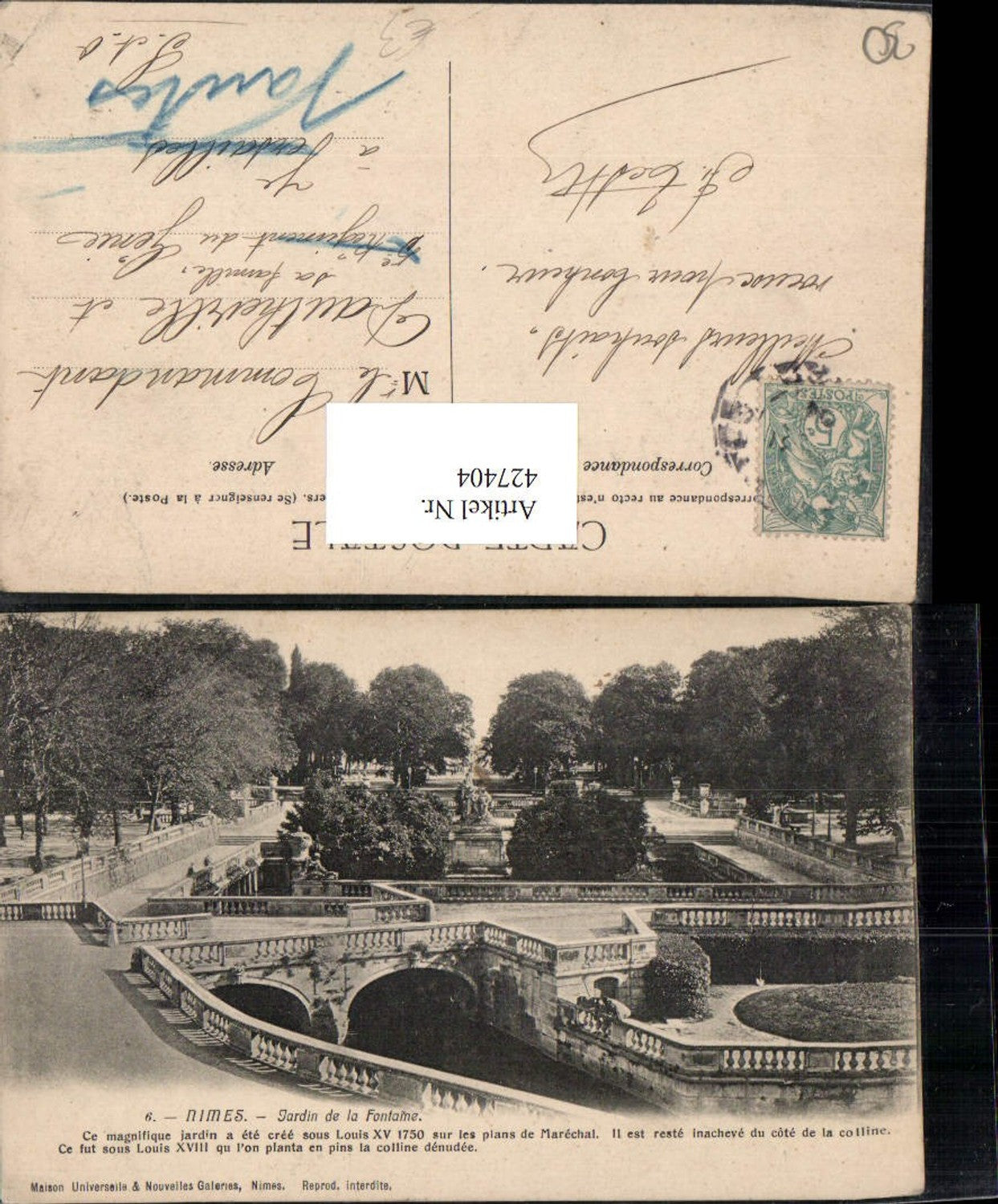 427404,Languedoc-Roussillon Gard Nimes Jardin de la Fontaine Garten