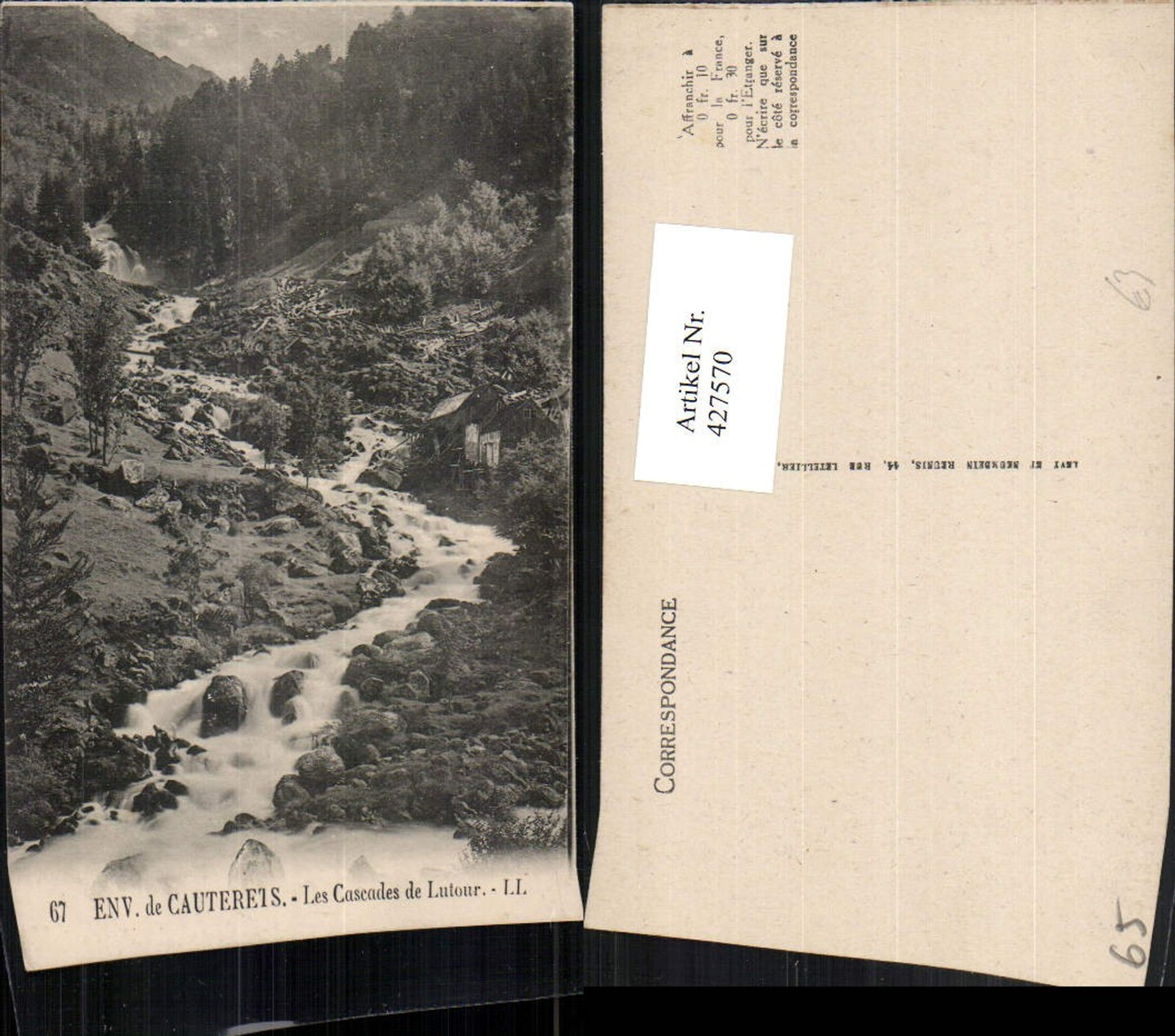 427570,Midi-Pyrenees Hautes-Pyrenees Cauterets Les Cascades de Lutour Wasserfall