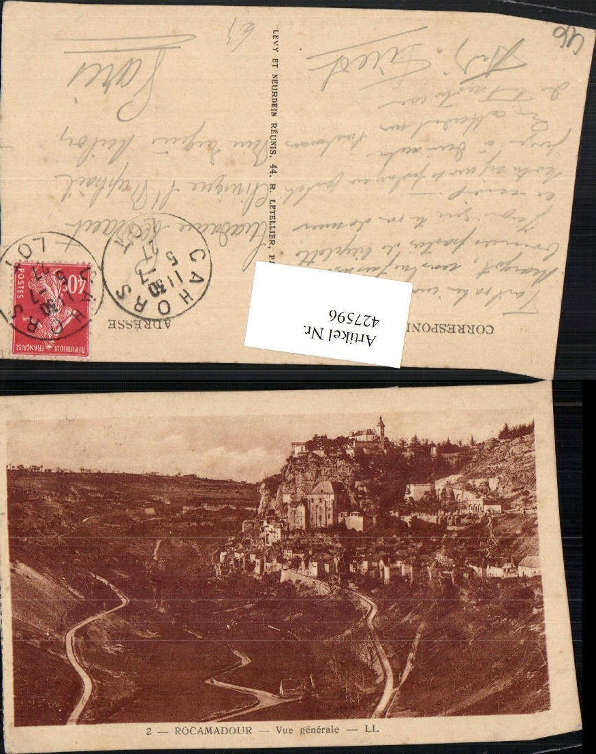 427596,Midi-Pyrenees Lot Rocamadour Vue generale Totale