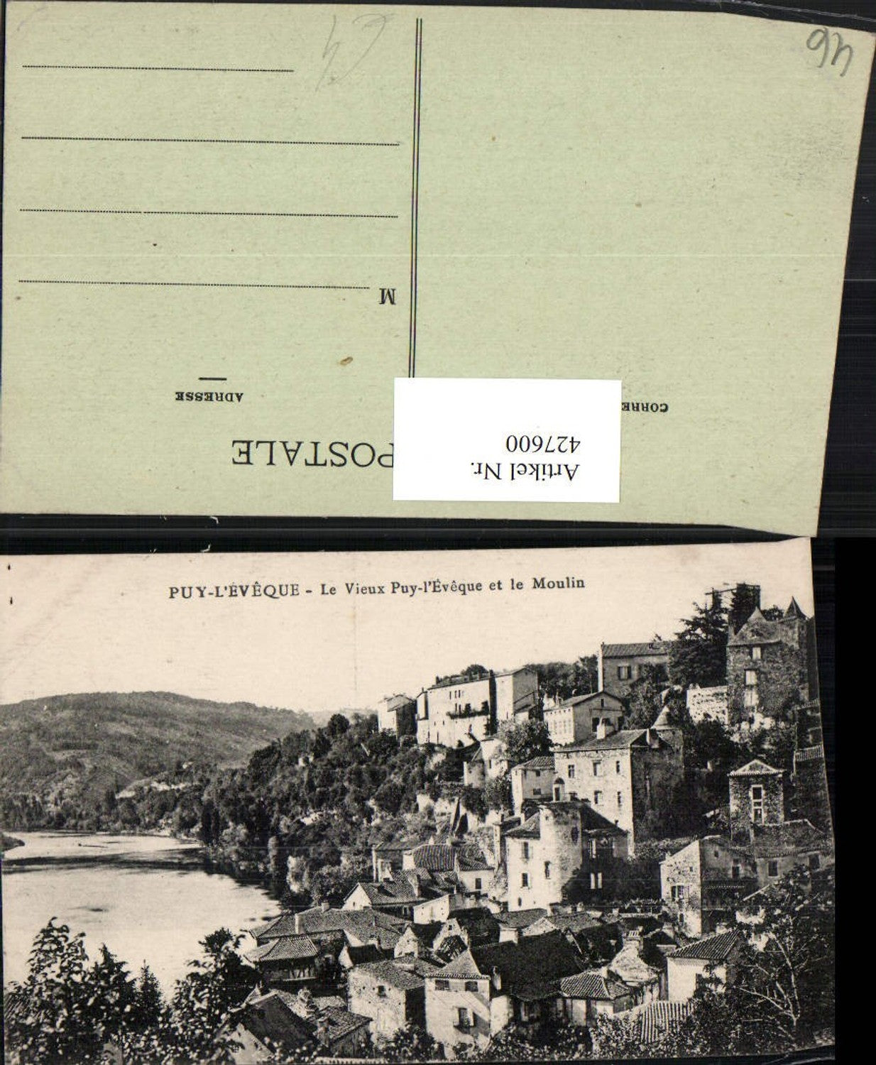 427600,Midi-Pyrenees Lot Puy-l'Eveque Le Vieux et le Moulin Teilansicht
