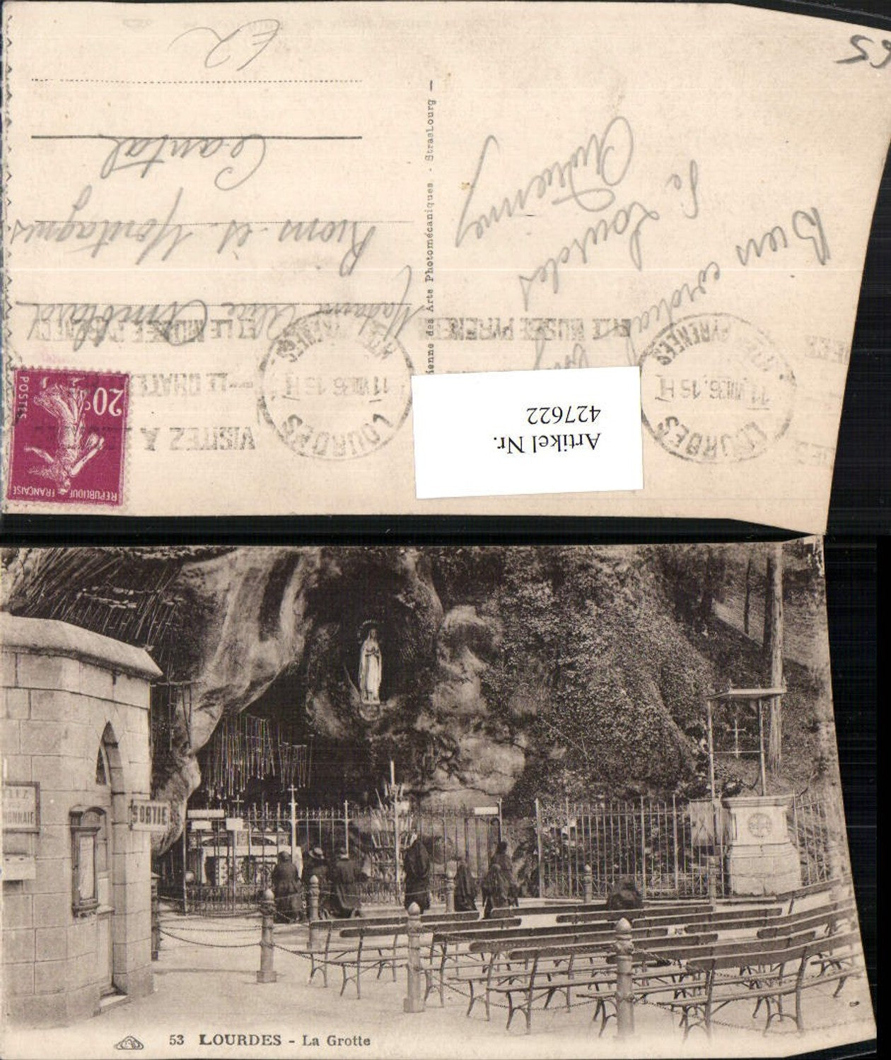 427622,Midi-Pyrenees Hautes-Pyrenees Lourdes La Grotte Lourdesgrotte