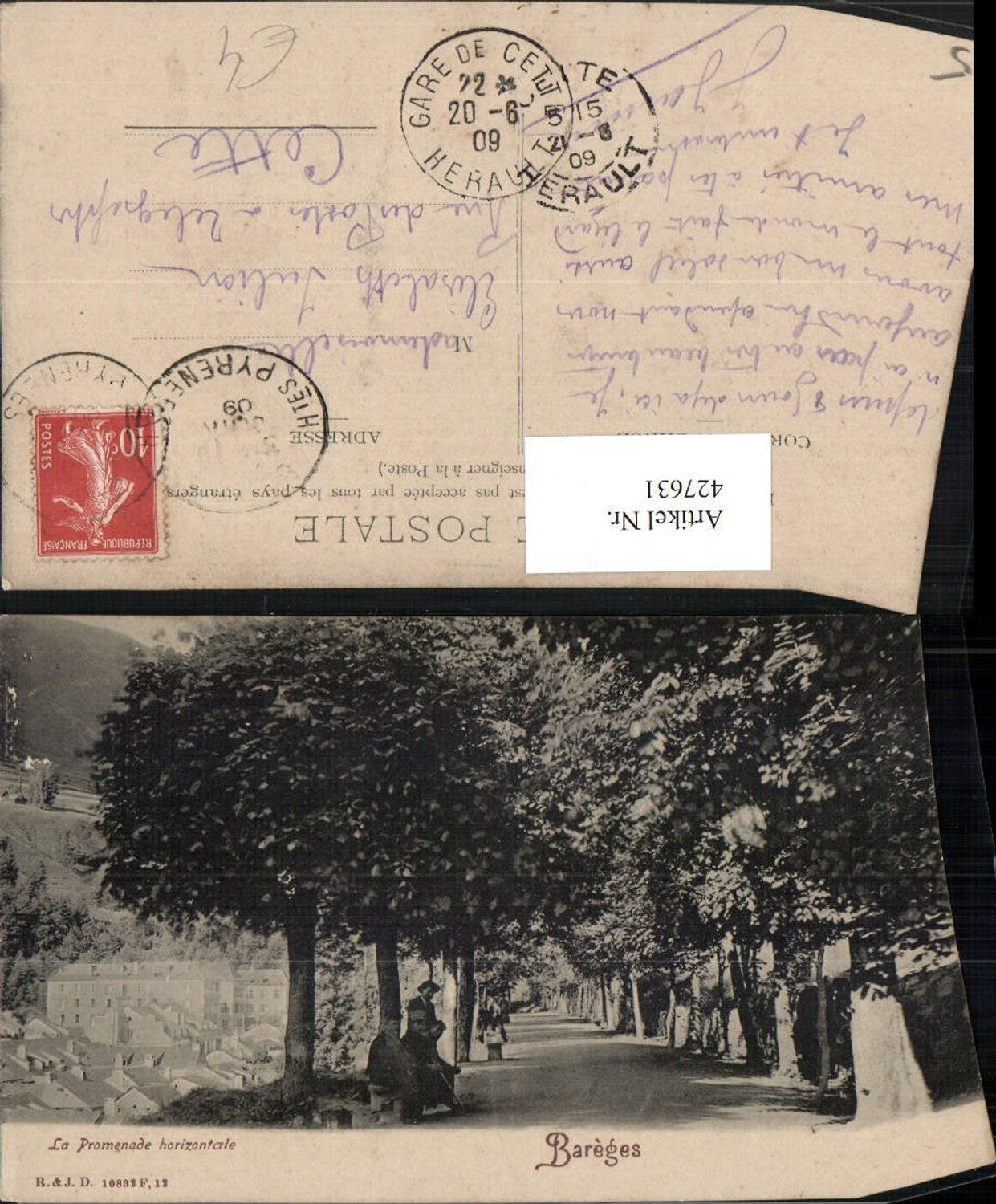 427631,Midi-Pyrenees Hautes-Pyrenees Bareges La Promenade horizontale Allee