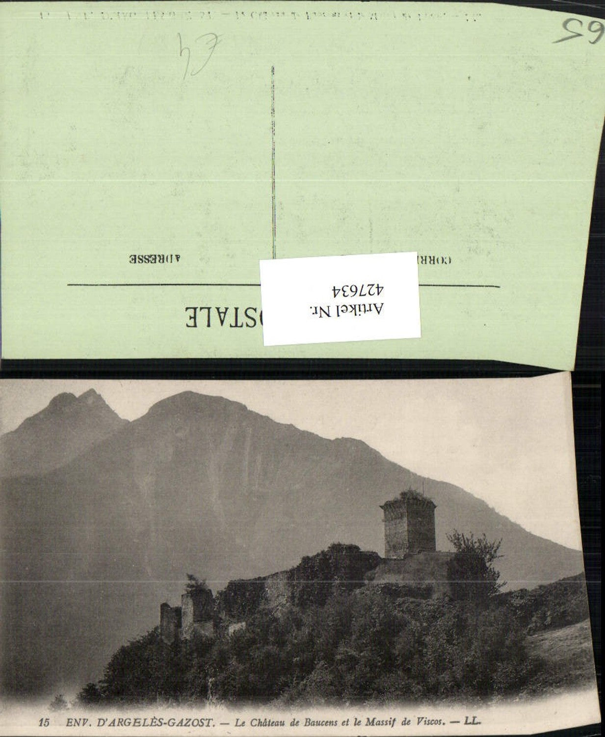 427634,Midi-Pyrenees Hautes-Pyrenees Argeles-Gazost Le Chateau de Baucens Schlossruine