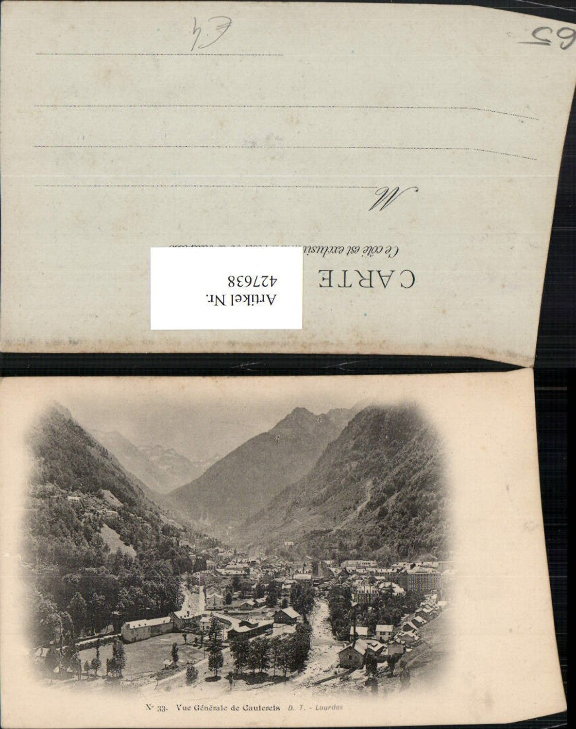 427638,Midi-Pyrenees Hautes-Pyrenees Cauterets Vue Generale Totale Bergkulisse