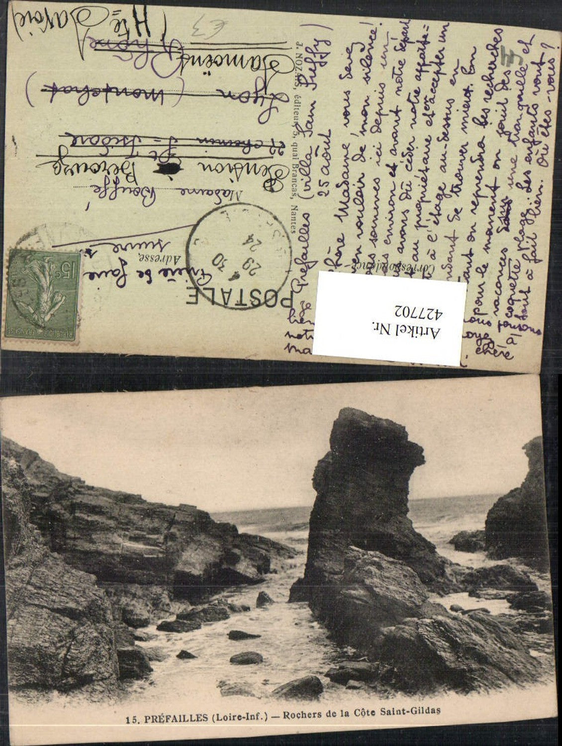 427702,Pays de la Loire Loire-Atlantique Prefailles Rochers de la Cote Saint-Gildas Küste Felsen