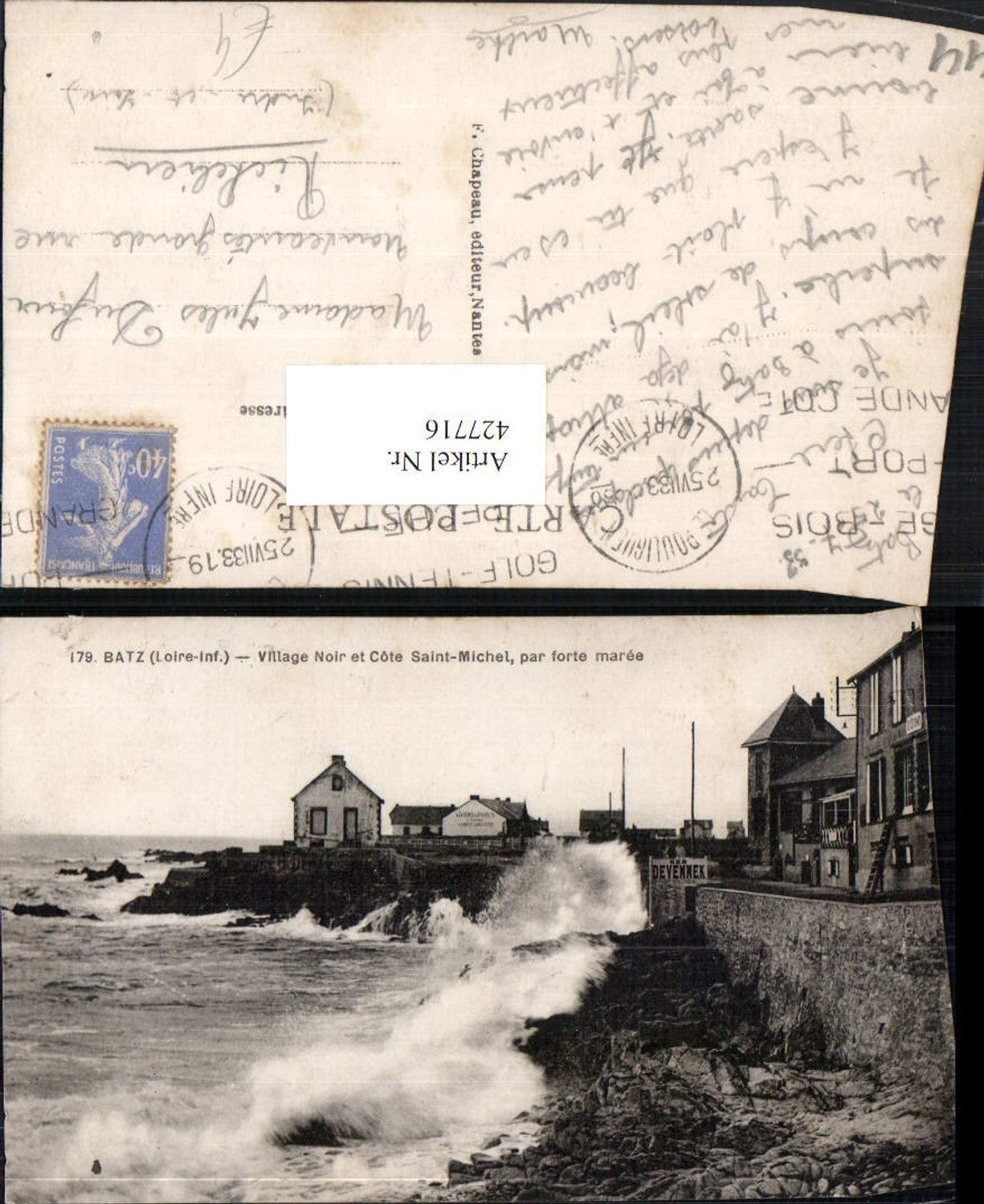 427716,Pays de la Loire Loire-Atlantique Batz Village Noir et Cote Saint-Michel Coast