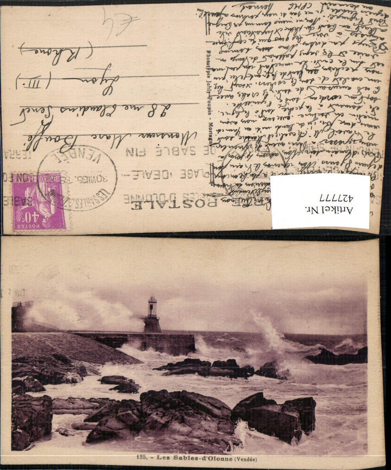 427777,Pays de la Loire Vendee Les Sables-d'Olonne Küste Leuchtturm