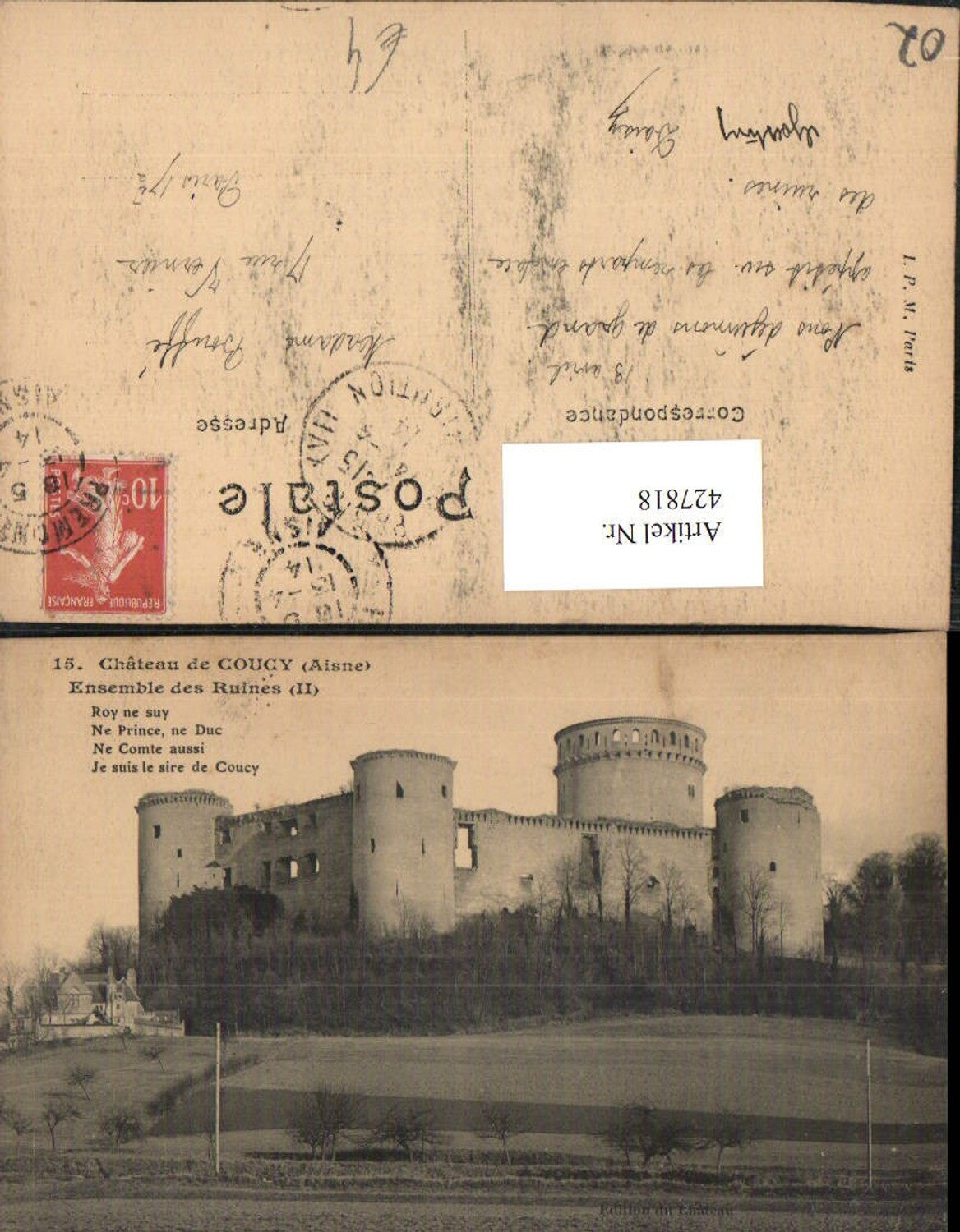 427818,Picardie Aisne Chateau de Coucy Ruines Schloss
