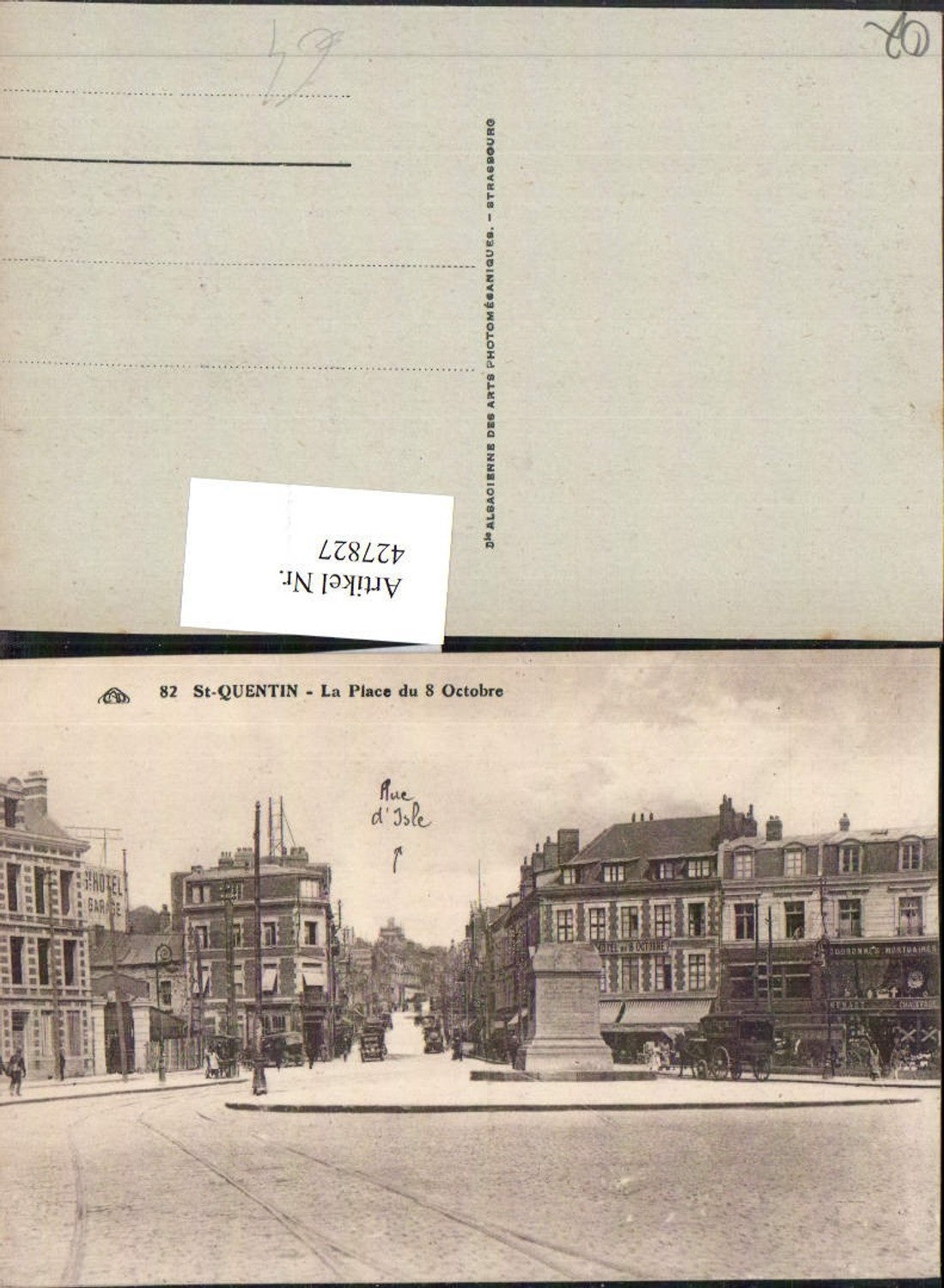 427827,Picardie Aisne St-Quentin La Place Platz Straßenansicht