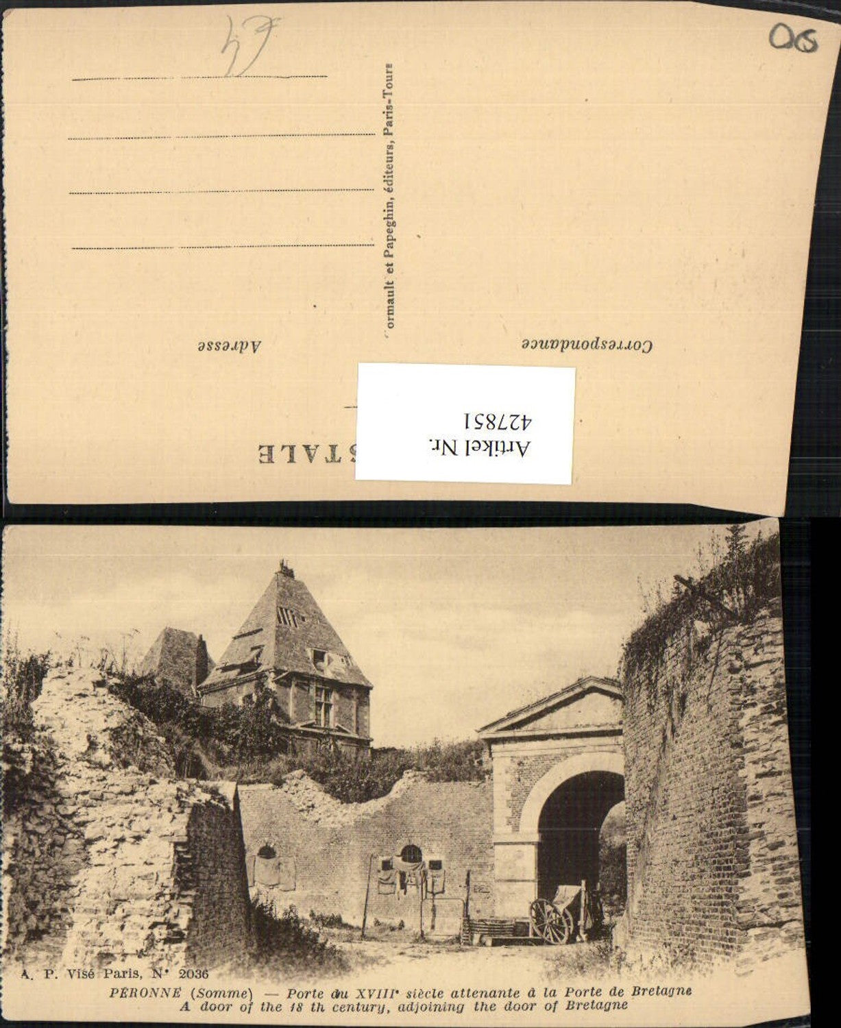 427851,Picardie Somme Peronne Porte de Bretagne Tor