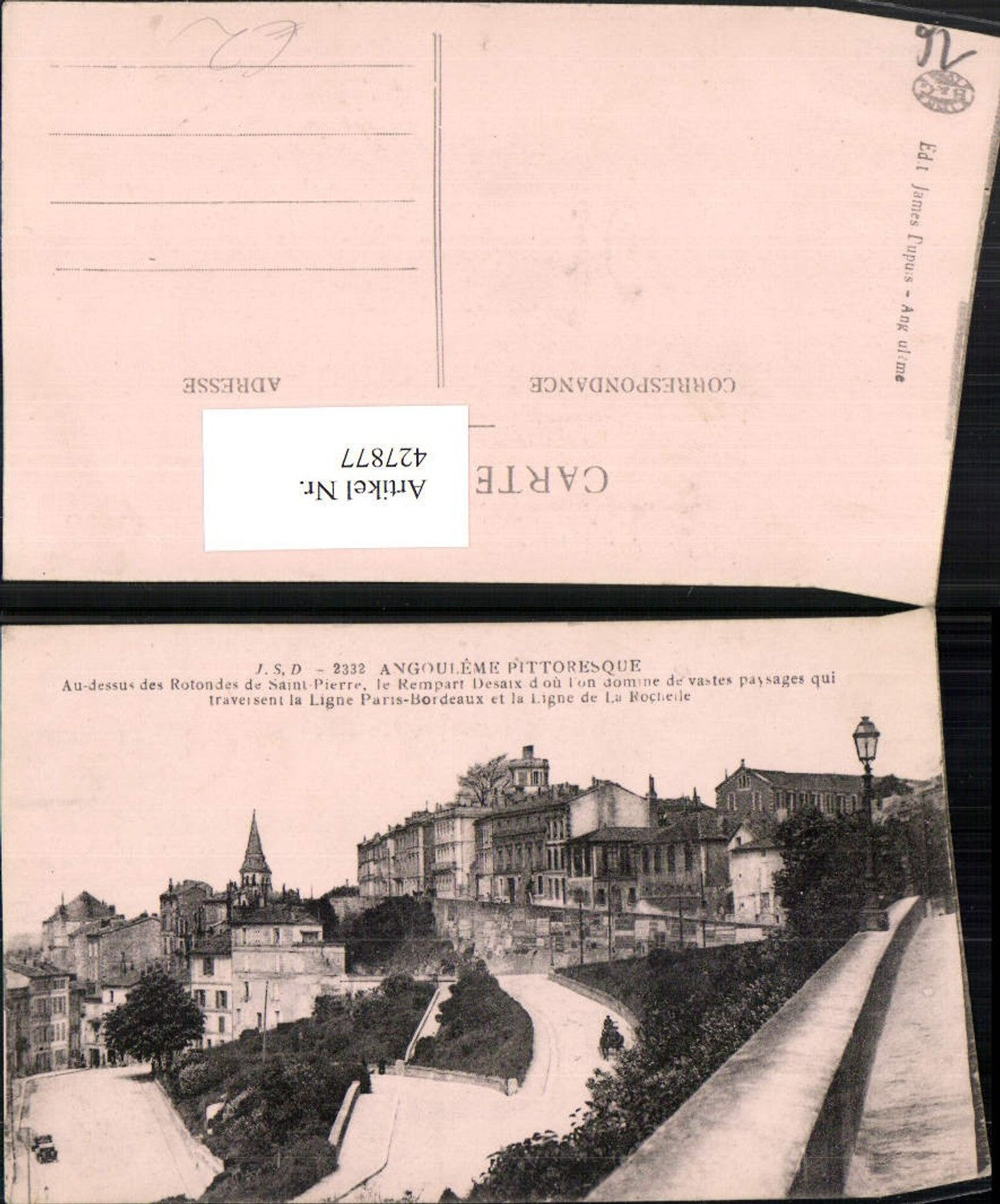 427877,Poitou-Charentes Charente Angouleme Au dessus des Rotondes de Saint Pierre Teilansicht