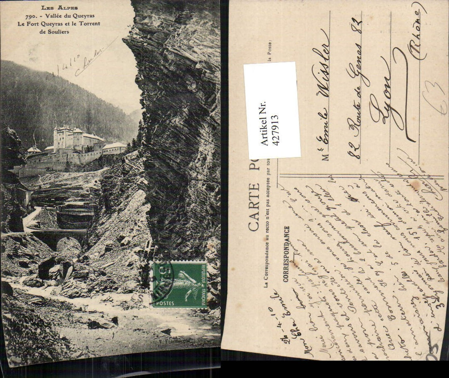 427913,Provence-Alpes-Cote-Azur Hautes-Alpes Vallee du Queyras Fort et le Torrent Festung