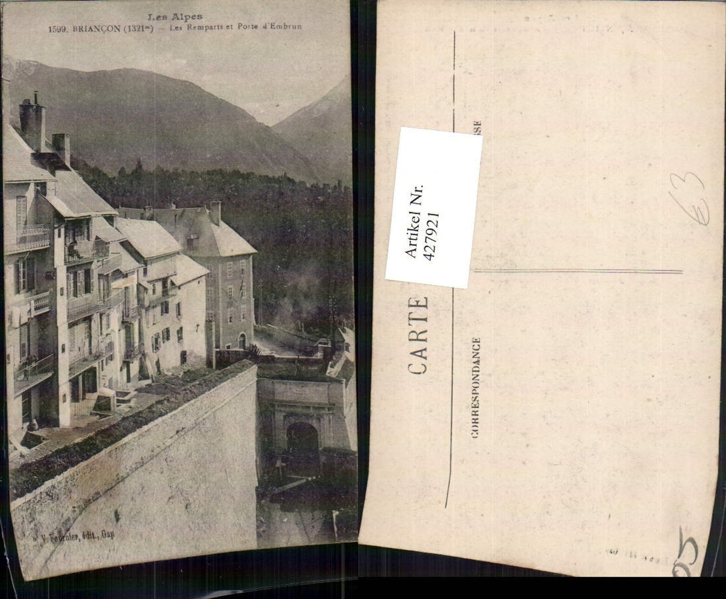 427921,Provence-Alpes-Cote-Azur Hautes-Alpes Briancon Les Remparts et Porte Embrun Tor
