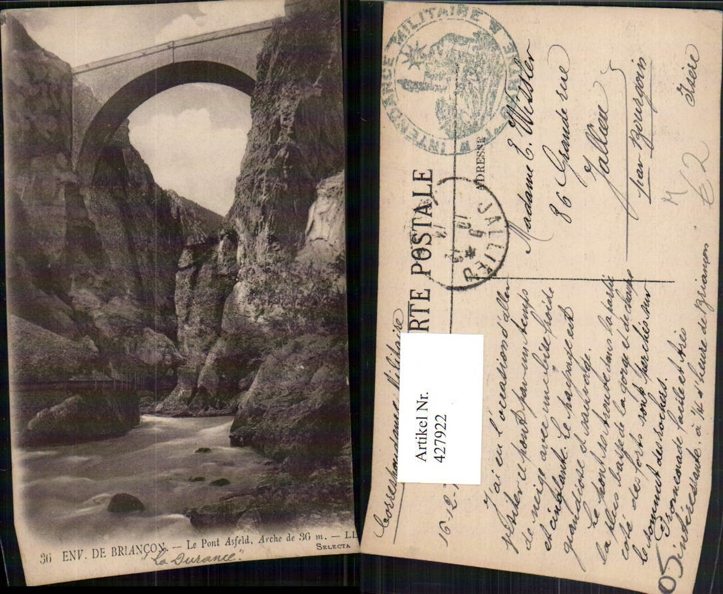 427922,Provence-Alpes-Cote-Azur Hautes-Alpes Briancon Pont Asfeld Brücke Schlucht