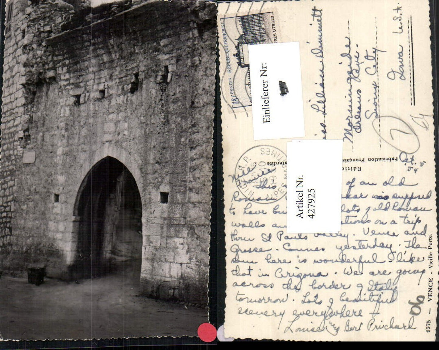 427925,Provence-Alpes-Cote-Azur Alpes-Maritimes Vence Vieille Porte Tor