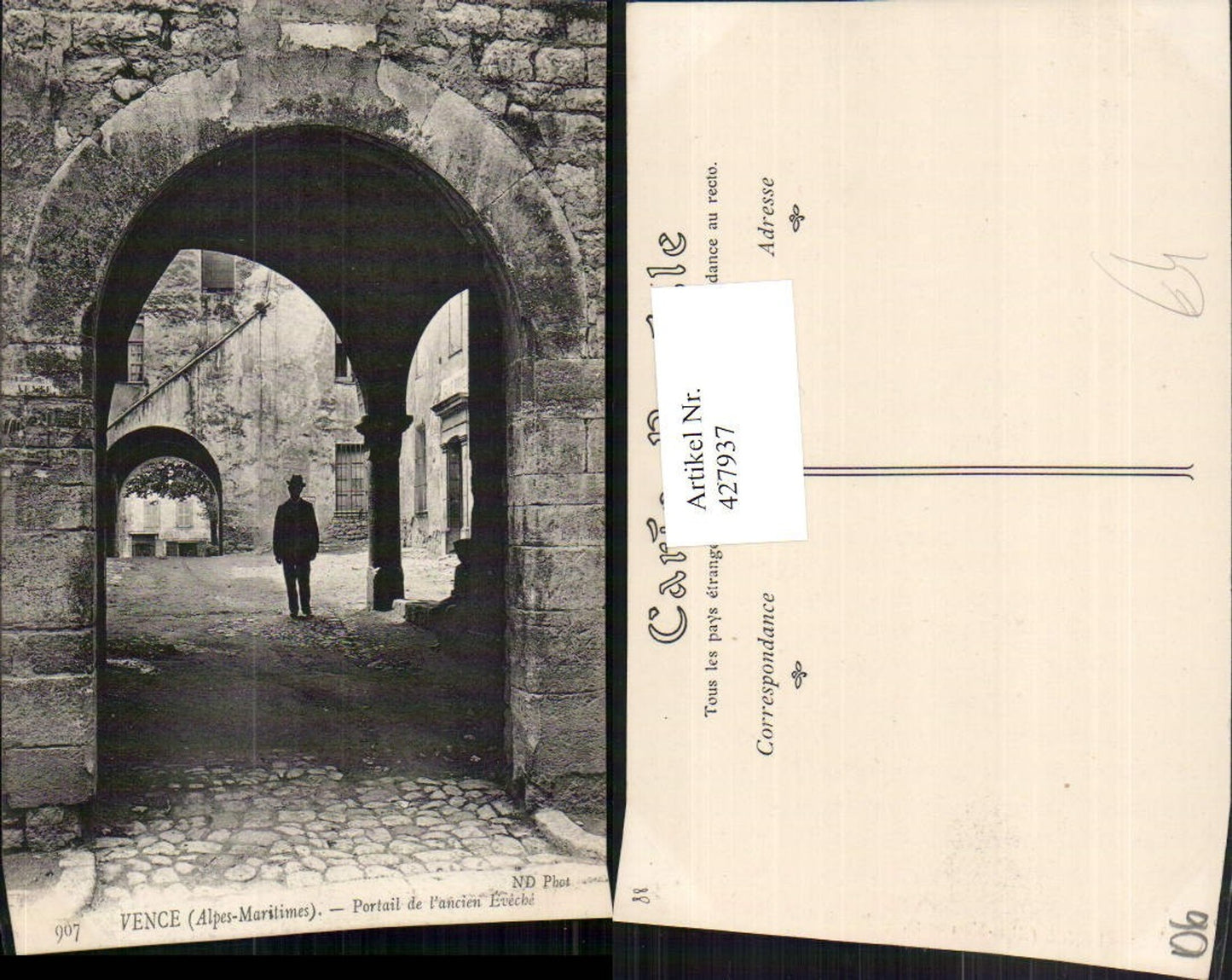 427937,Provence-Alpes-Cote-Azur Alpes-Maritimes Vence Portail de Pancien Eveche Portal