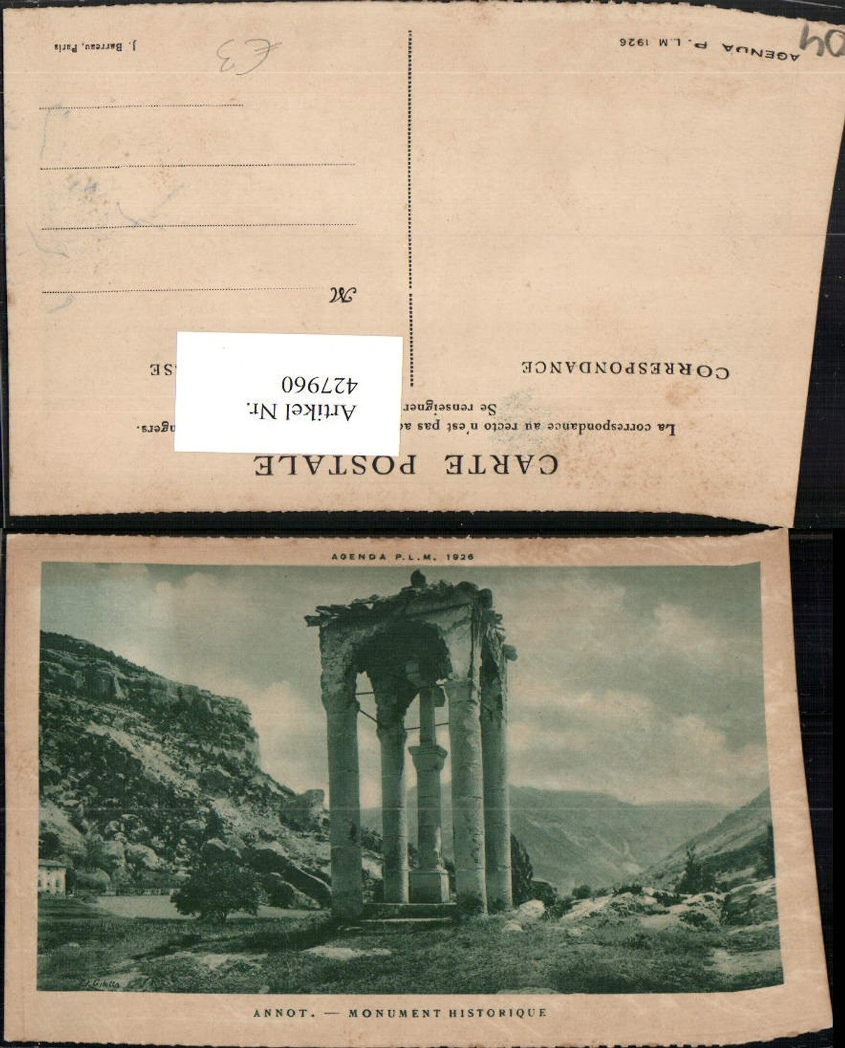 427960,Provence-Alpes-Cote-Azur Alpes-de-Haute-Provence Annot Monument Historique Säulen