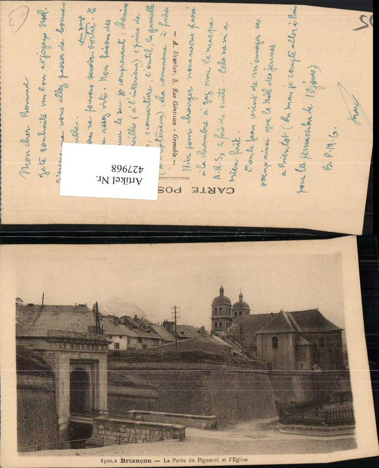 427968,Provence-Alpes-Cote-Azur Hautes-Alpes Briancon Porte du Pignerol et l'Eglise Kirche