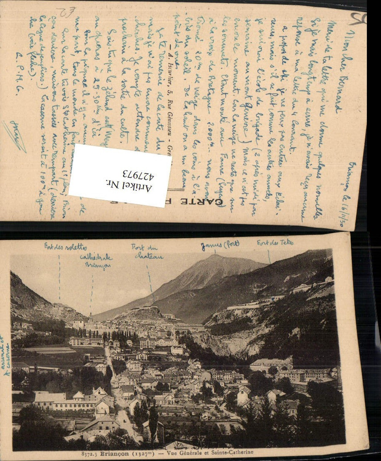 427973,Provence-Alpes-Cote-Azur Hautes-Alpes Briancon Vue Generale et Sainte-Catherine Totale