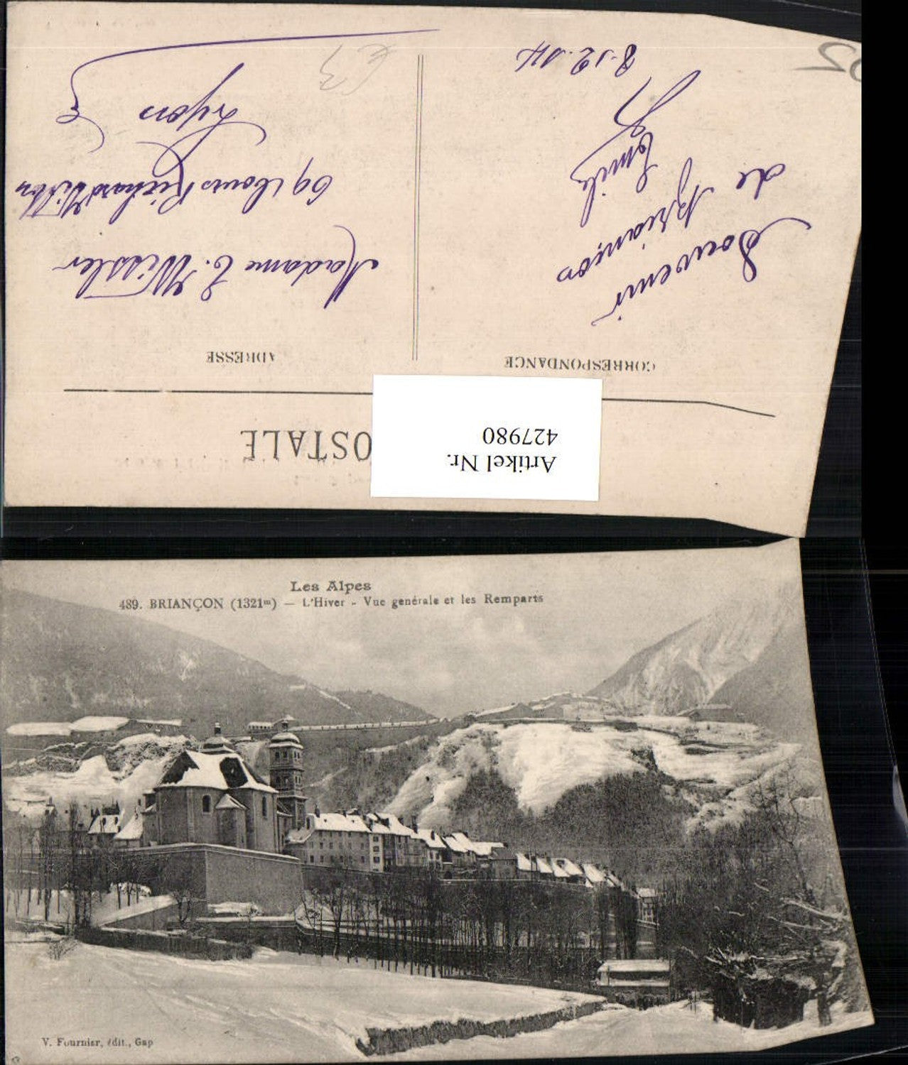 427980,Provence-Alpes-Cote-Azur Hautes-Alpes Briancon Vue generale et les Remparts Winterbild
