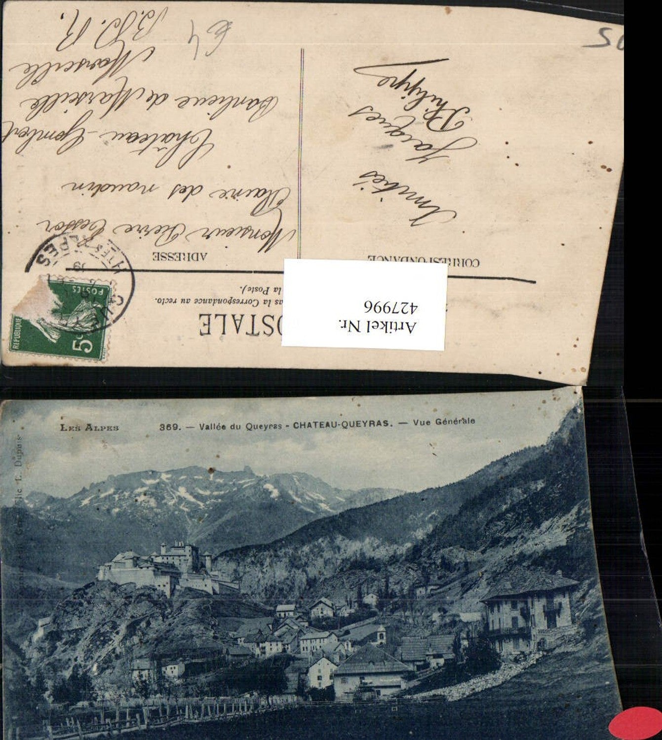 427996,Provence-Alpes-Cote-Azur Hautes-Alpes Chateau-Queyras Vue Generale Totale