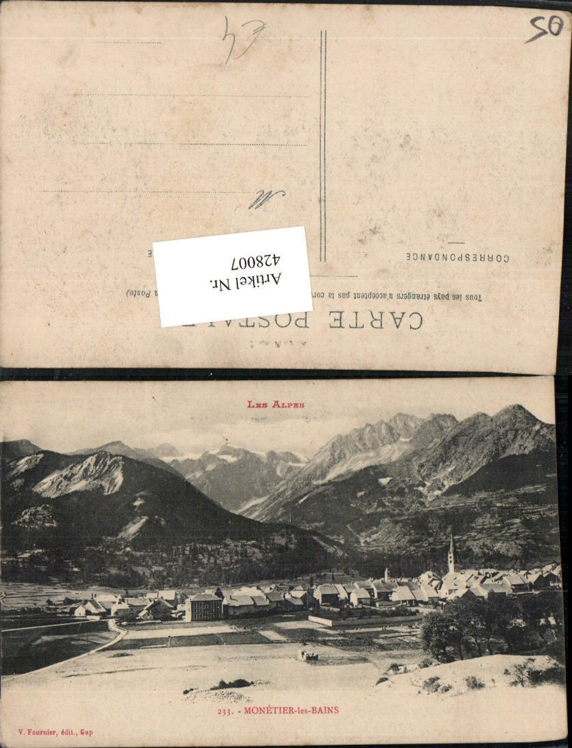 428007,Provence-Alpes-Cote-Azur Hautes-Alpes Monetier-les-Bains Totale Bergkulisse