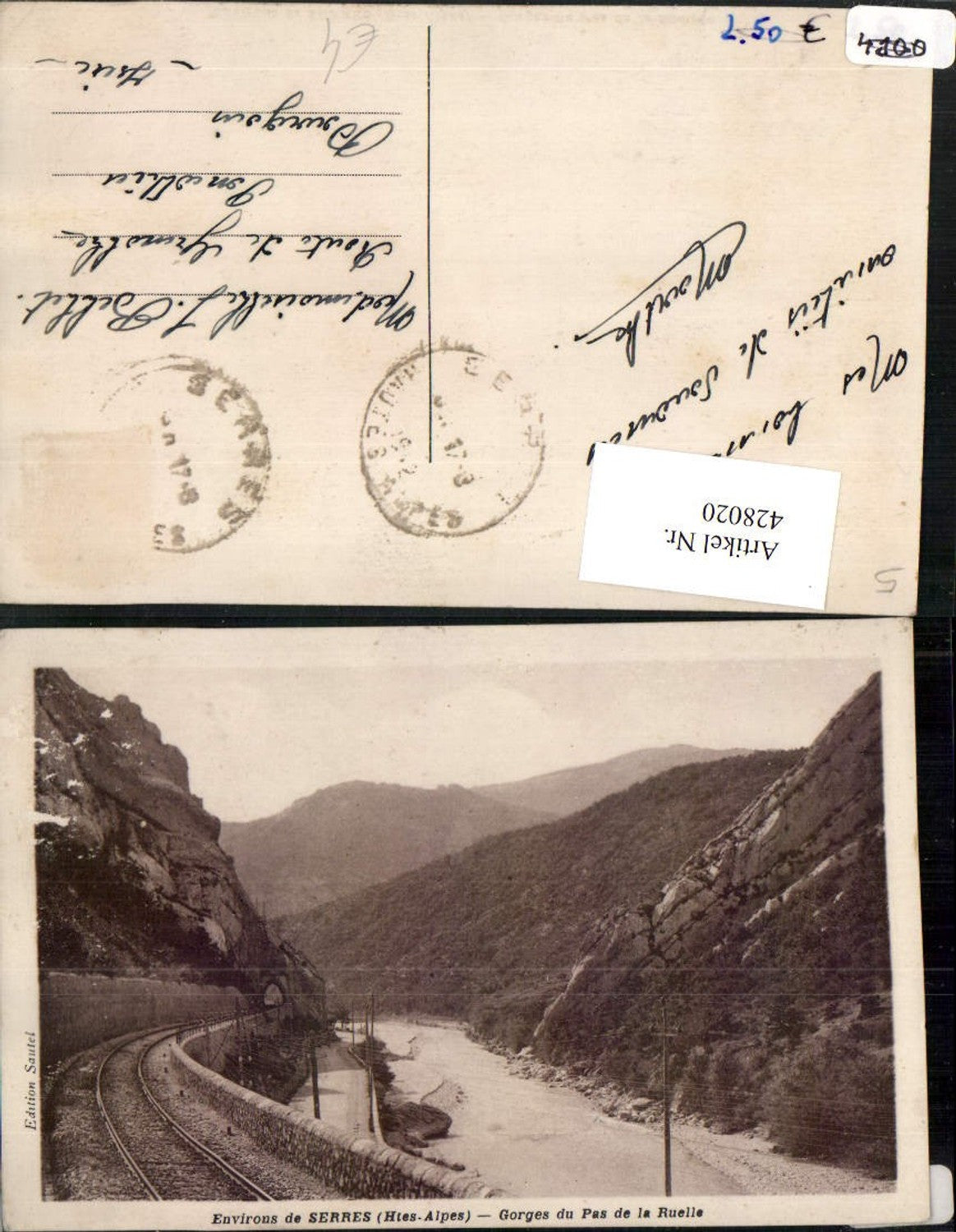 428020,Provence-Alpes-Cote-Azur Hautes-Alpes Serres Gorges du Pas de la Ruelle Schlucht