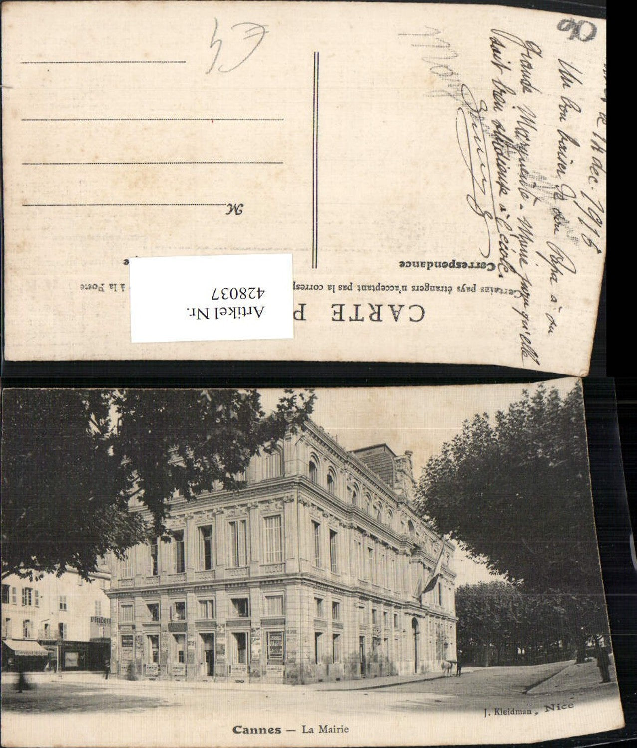 428037,Provence-Alpes-Cote-Azur Alpes-Maritimes Cannes La Mairie Rathaus Gebäude