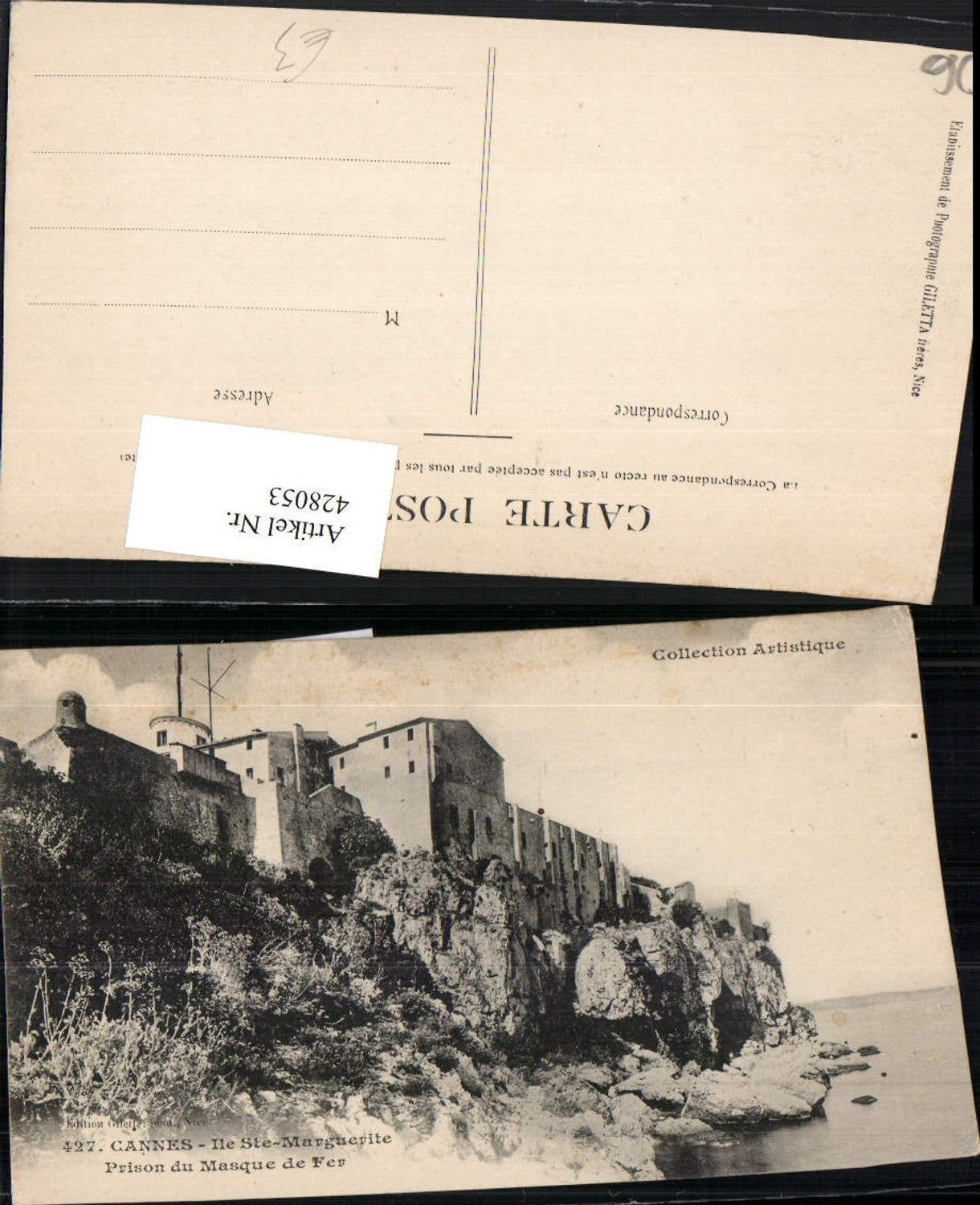 428053,Provence-Alpes-Cote-Azur Alpes-Maritimes Cannes Ile-Ste-Marguerite Prison Gefängnis