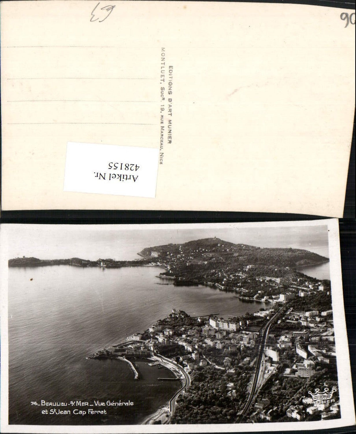 428155,Provence-Alpes-Cote-Azur Alpes Maritimes Beaulieu-sur-Mer Vue Generale Totale