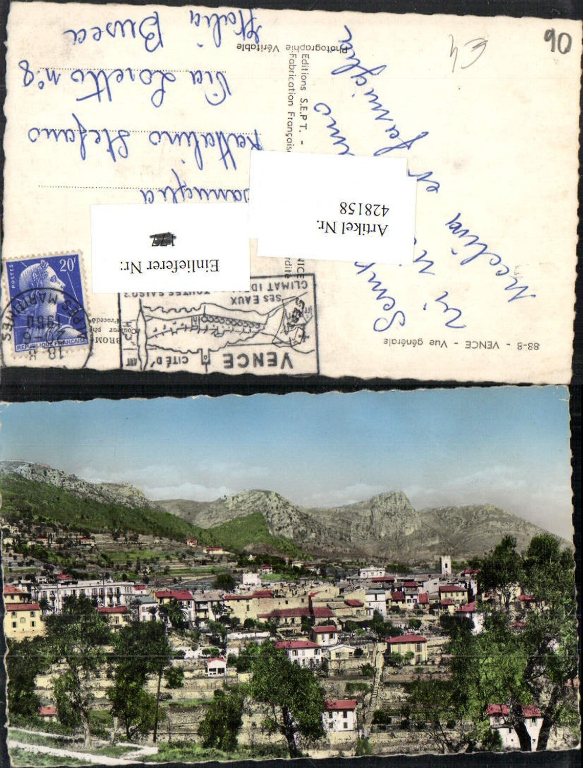 428158,Provence-Alpes-Cote-Azur Alpes Maritimes Vence Vue generale Totale