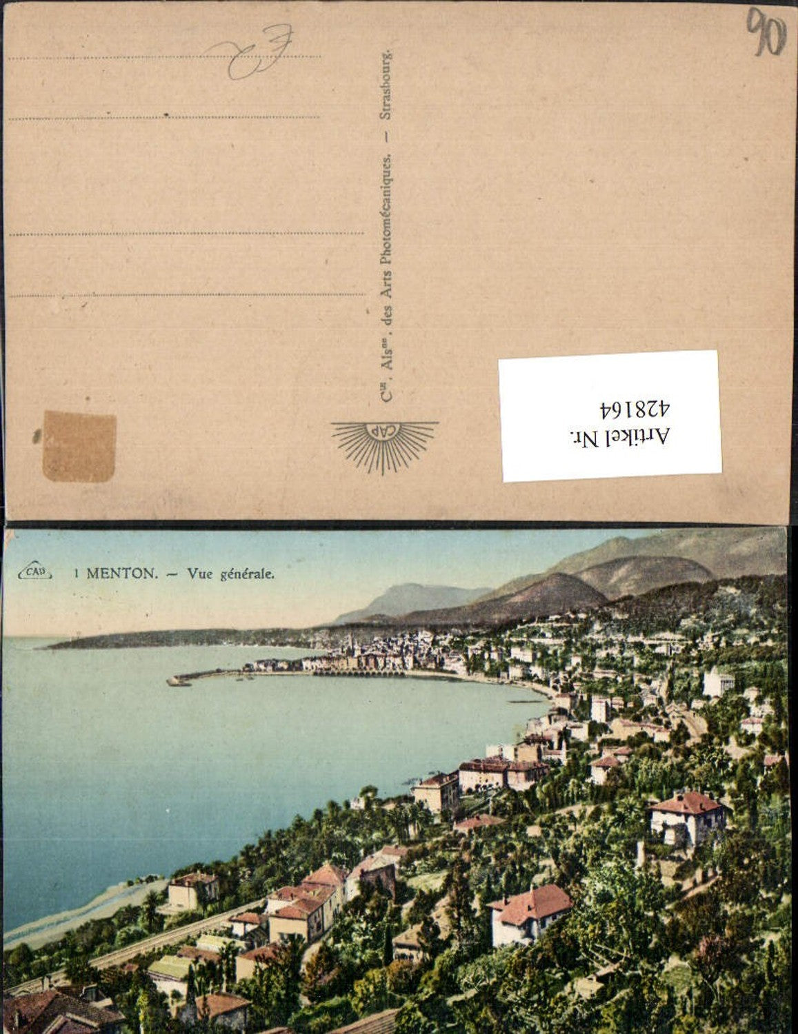 428164,Provence-Alpes-Cote-Azur Alpes Maritimes Menton Vue generale Totale