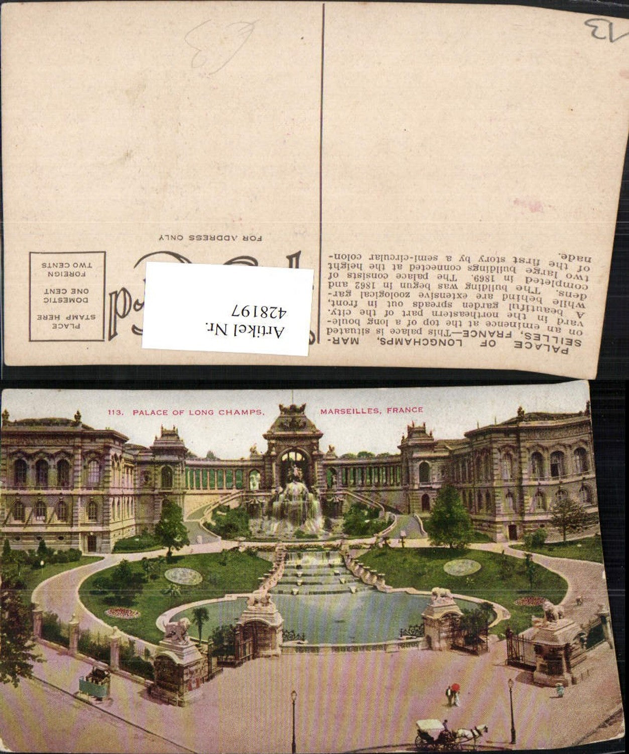 428197,Provence-Alpes-Cote-Azur Bouches-de-Rhone Marseille Palace of Longchamps